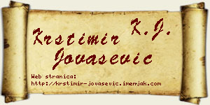 Krstimir Jovašević vizit kartica